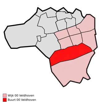 Kaart van Veldhoven Dorp