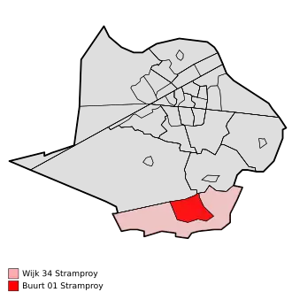 Kaart van Stramproy