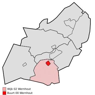 Kaart van Wernhout