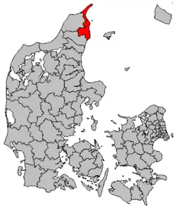 Locatie van gemeente Frederikshavn