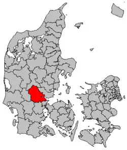 Locatie van gemeente Vejle