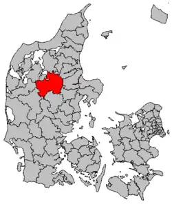 Locatie van gemeente Viborg