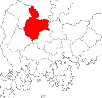 Kaart van Hapcheon-gun