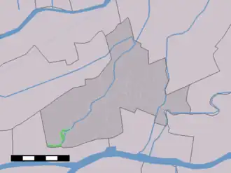 Kaart van Giessen-Oudekerk