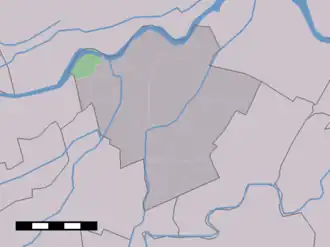 Kaart van Tienhoven aan de Lek