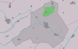 grondgebied van Haule (groen) in de gemeente