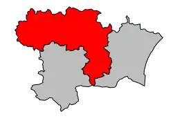 Locatie van het arrondissement in departement