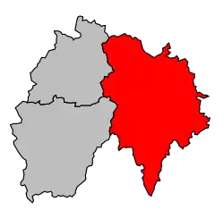 Locatie van het arrondissement in departement