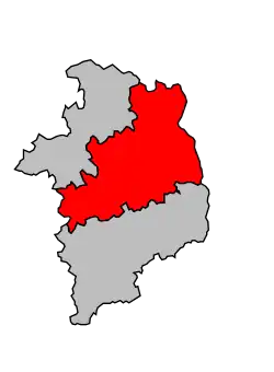 Locatie van het arrondissement in departement