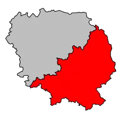 Locatie van het arrondissement in departement