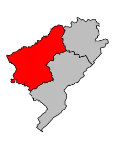 Locatie van het arrondissement in departement