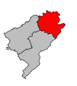 Locatie van het arrondissement in departement