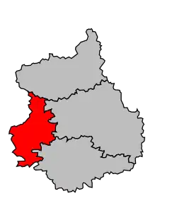 Locatie van het arrondissement in departement