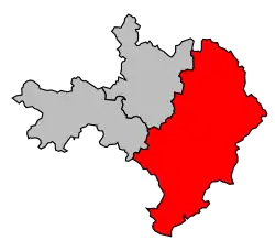 Locatie van het arrondissement in departement