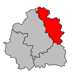 Locatie van het arrondissement in departement
