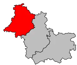 Locatie van het arrondissement in departement