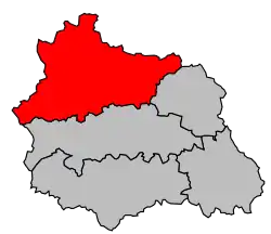 Locatie van het arrondissement in departement