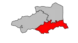 Locatie van het arrondissement in departement