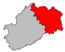 Locatie van het arrondissement in departement