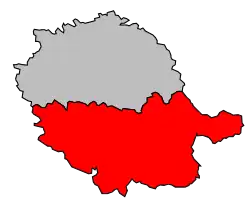 Locatie van het arrondissement in departement