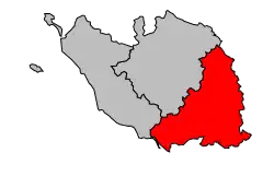 Locatie van het arrondissement in departement