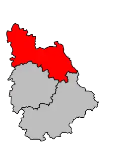 Locatie van het arrondissement in departement