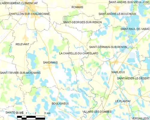 Detailkaart van de gemeente