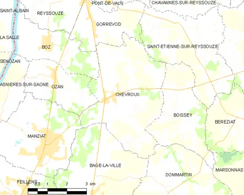 Detailkaart van de gemeente