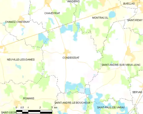 Detailkaart van de gemeente