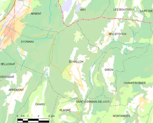 Detailkaart van de gemeente