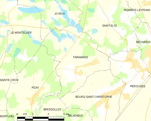 Detailkaart van de gemeente