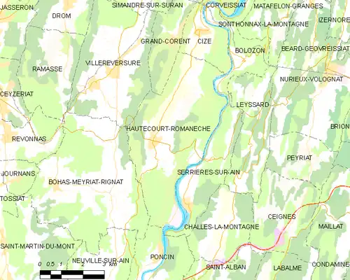 Detailkaart van de gemeente