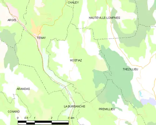 Detailkaart van de gemeente