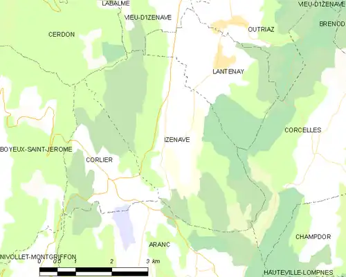 Detailkaart van de gemeente