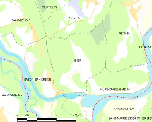 Detailkaart van de gemeente