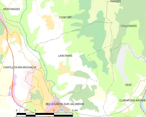 Detailkaart van de gemeente