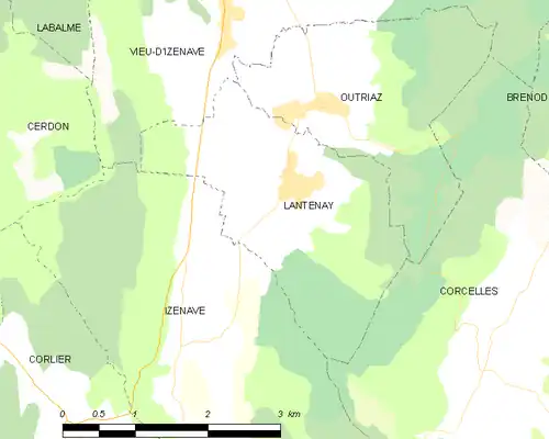 Detailkaart van de gemeente
