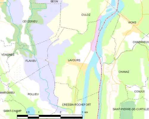 Detailkaart van de gemeente