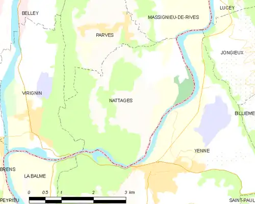 Detailkaart van de gemeente