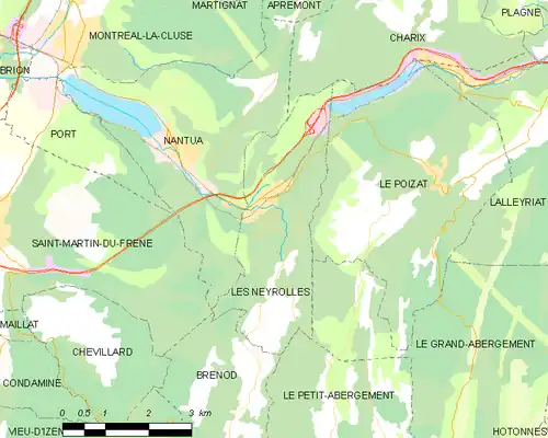 Detailkaart van de gemeente