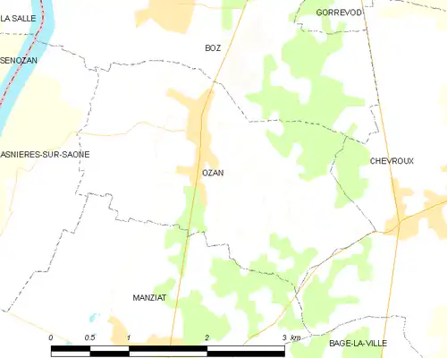 Detailkaart van de gemeente