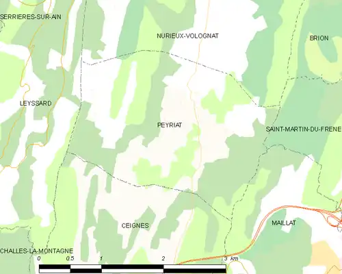 Detailkaart van de gemeente