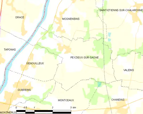 Detailkaart van de gemeente