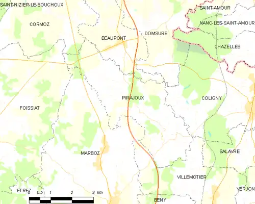 Detailkaart van de gemeente