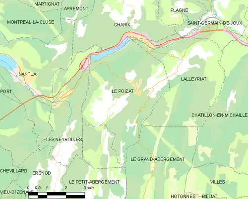 Detailkaart van de gemeente