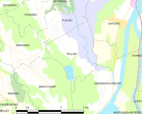 Detailkaart van de gemeente