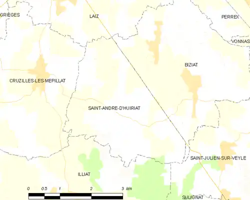 Detailkaart van de gemeente