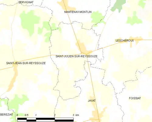 Detailkaart van de gemeente
