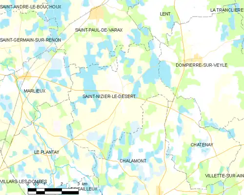 Detailkaart van de gemeente