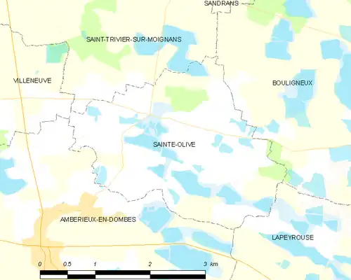 Detailkaart van de gemeente